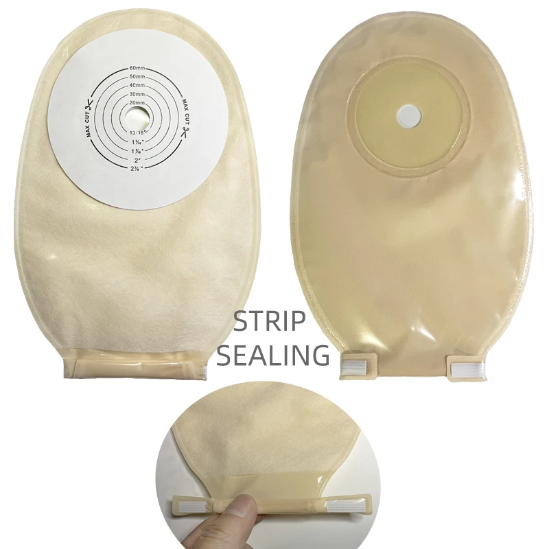 30pcs Ostomy bag, Drainable Colostomy Bag with Steel Wire Closure,Portable&Odor-free Stoma Care Bags