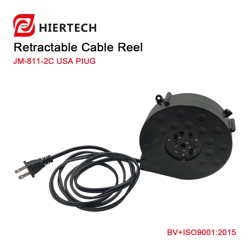 

Компактная автоматическая выдвижная кабельная катушка HIERTECH, 2 ядра × 0,75 мм2, с функцией самоблокировки, модель 2025 г.