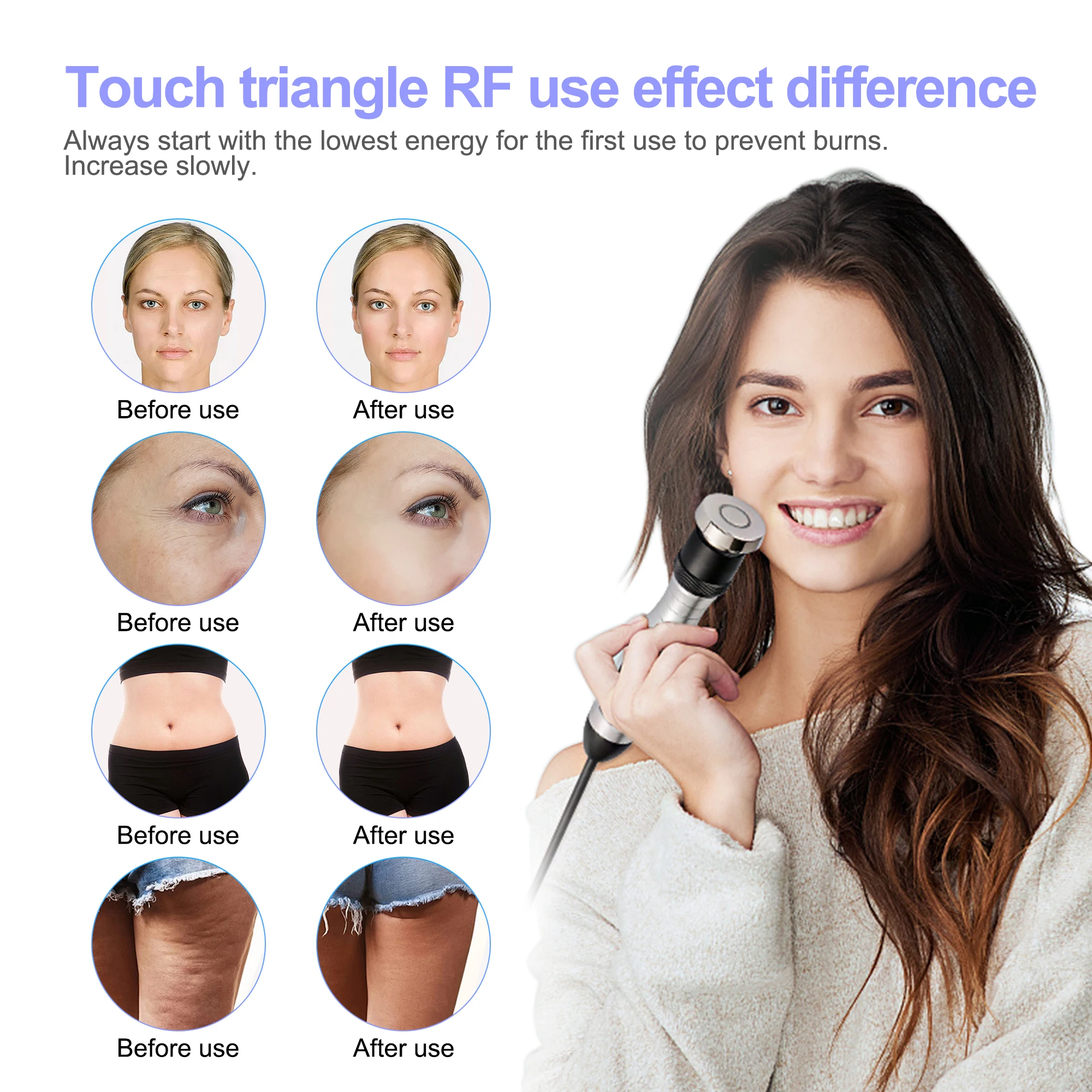 EMS Facial Body Radio Frequency Machine Skin Tightening Face Lifting RF Beauty Device Professional Home RF Skin Care Anti Aging