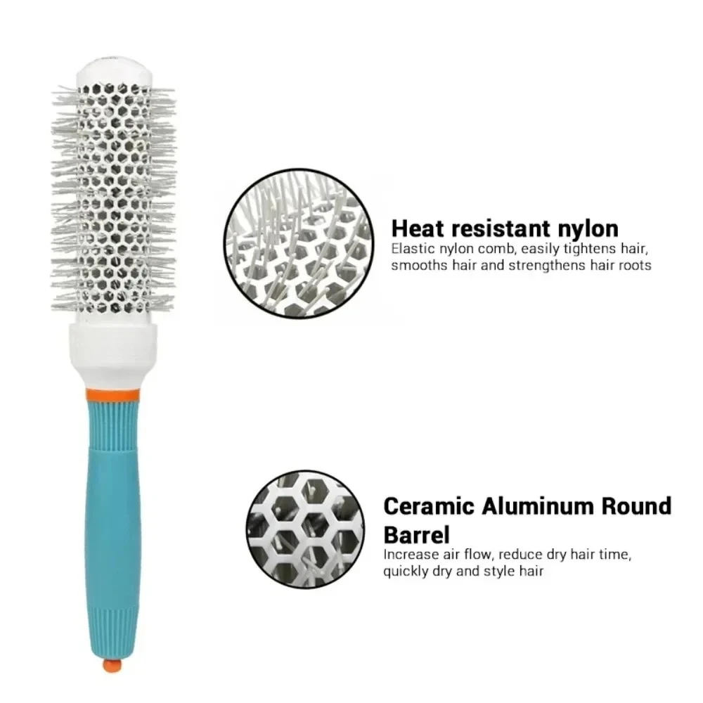 Hair Styling Brush Professional Salon Round Barrel Curly Hair Comb Wet and Dry Dual Use Hairbrush Roller Tools Hairderssing Comb