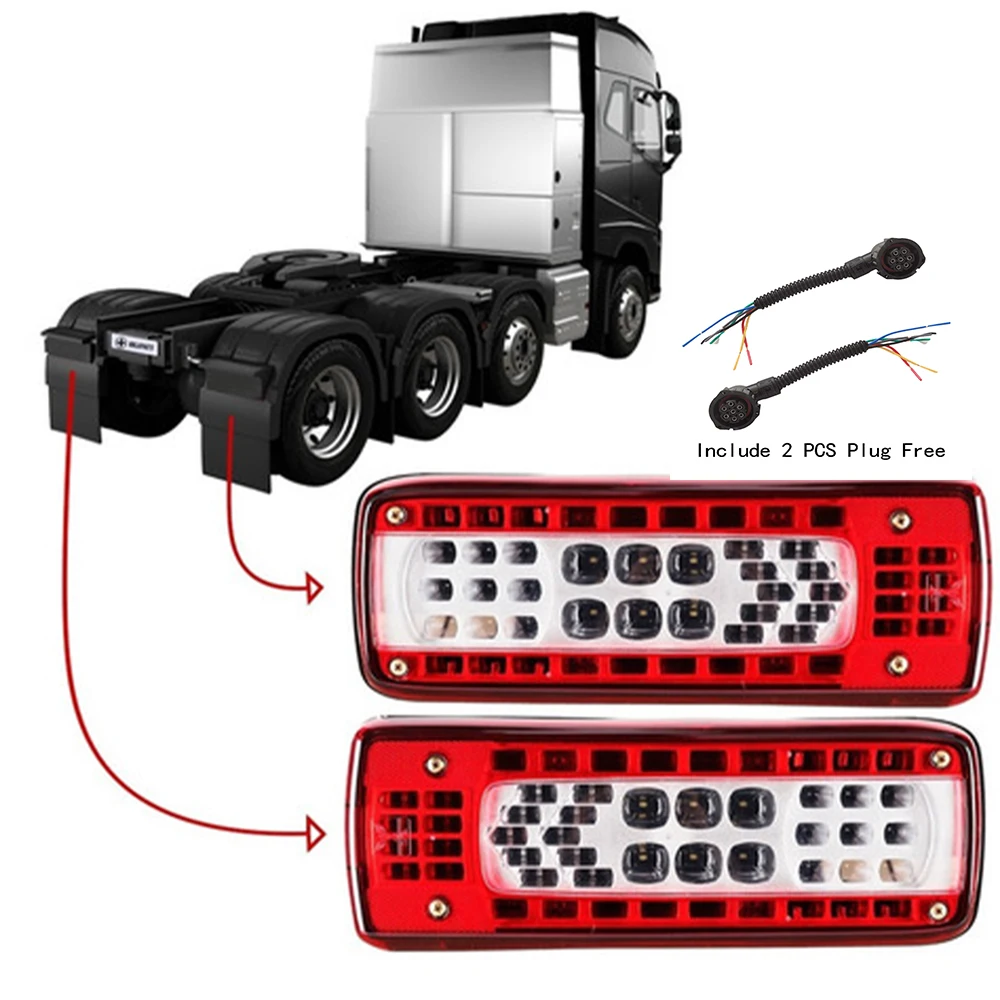 

1Pc Left / Right 24V LED Truck Tail Lamp For Volvo Truck FMX 500 led Tail Lamp OEM 82483074 82483073 21735299 E APPROVE
