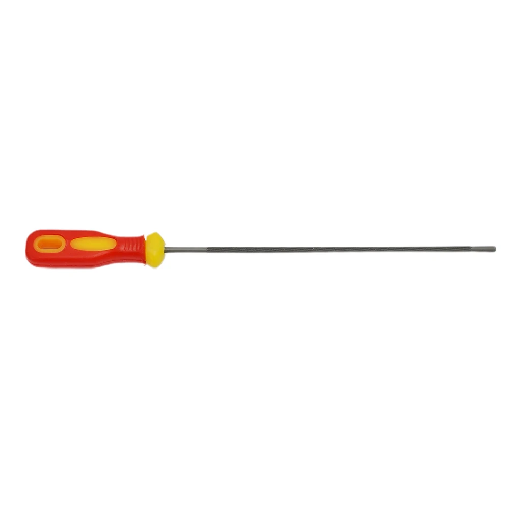 Lime Lime per motoseghe Lime per catena da 4/4,8/5,5 mm Sega per motoseghe rotonda per lavorazione del legno Lime in acciaio ad alto tenore di carbonio rosso + giallo