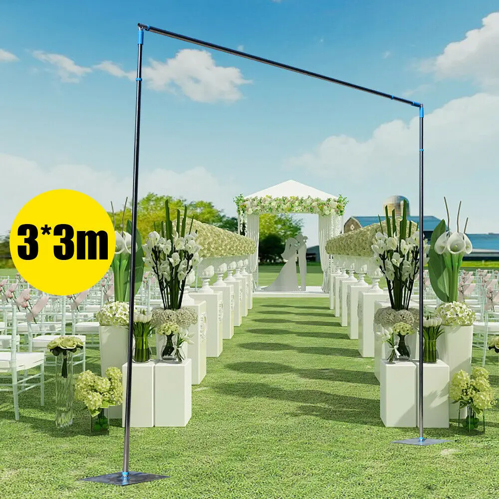 

3MX3M staineless steel wedding backdrop stand/pipe and drape (pipe only) exbandable rods wedding decoration props