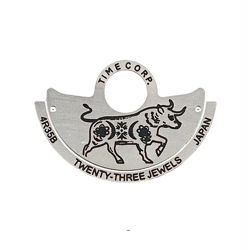 Серебристый механизм NH35 NH36, молоток, ротор, металлическая нашивка, подходит для NH34 4R35 4R36 NH35 NH36, механизм SKX007 SRPD, ремонтная часть механизма часов