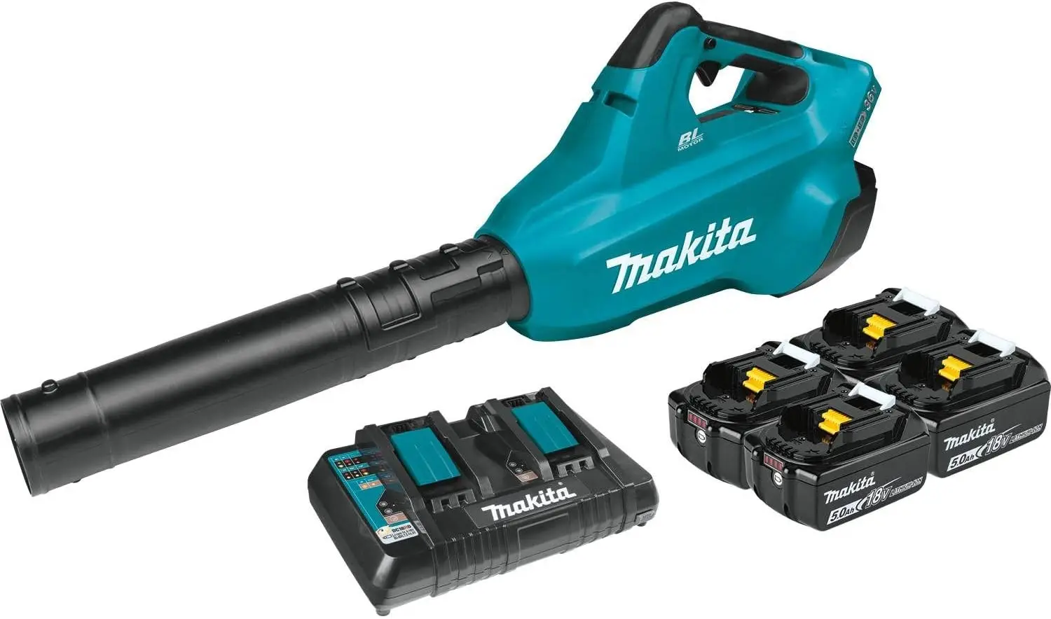 

Makita XBU02PT1 36V (18V X2) LXT® Brushless Blower Kit with 4 Batteries (5.0Ah)