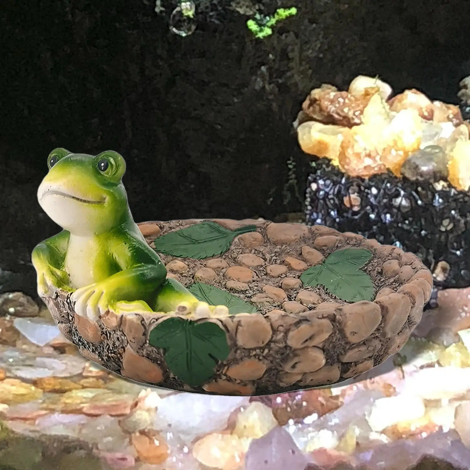 

Resin Frog Garden Statue Ornament IS Paddling in The Pool for Indoor Outdoor Garden Balcony Yard