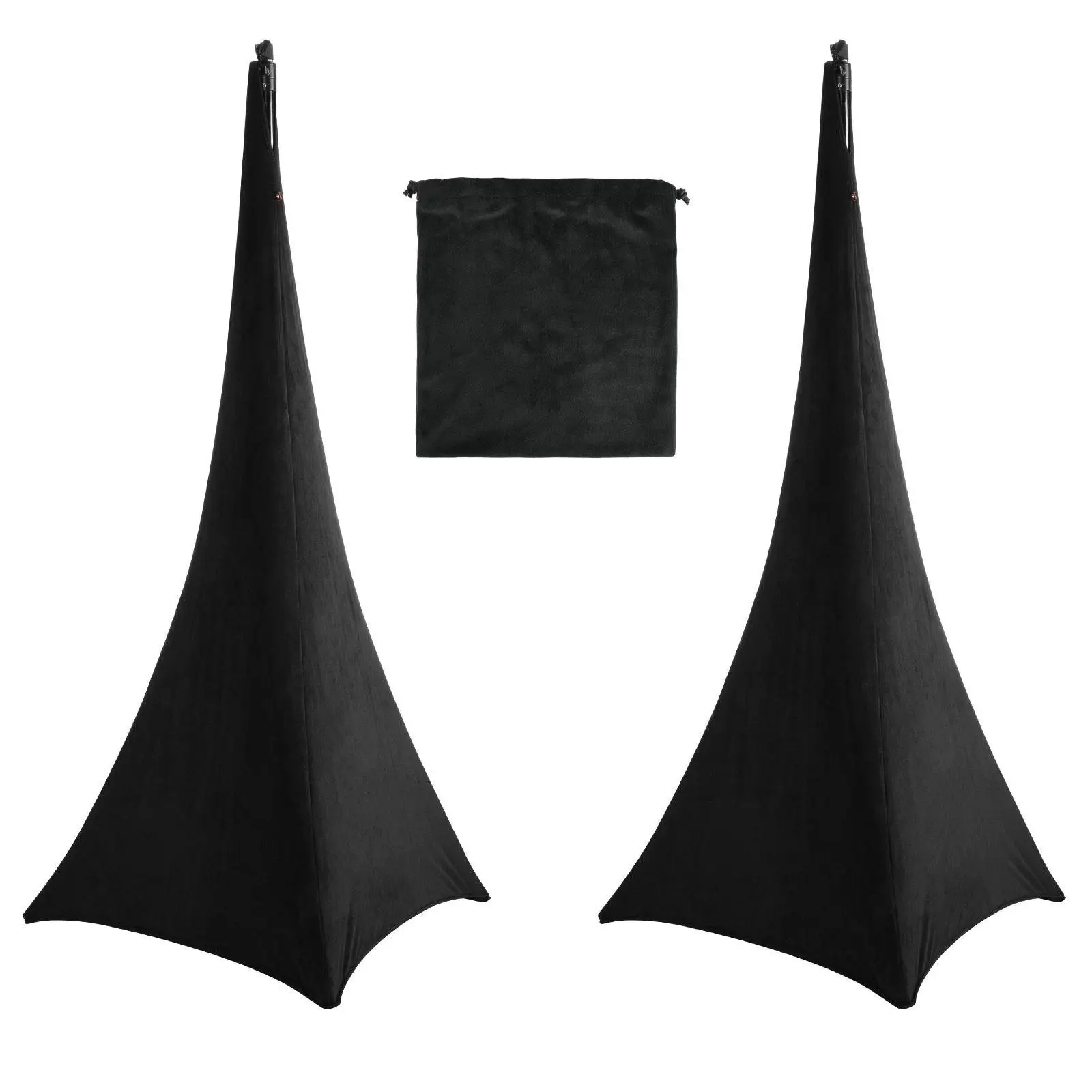 

2x DJ Light Speaker Stand Cover 360 Degree Coverage Spandex DJ Speaker Covers Speaker Tripod Scrim Cover for Banquets Theater