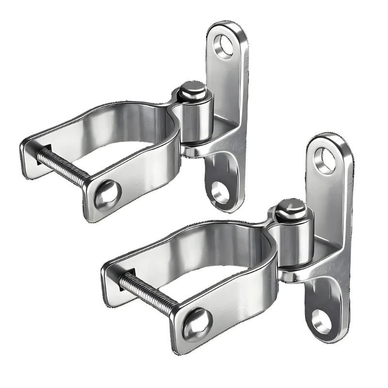 304 Metalltor-Montageset mit Pfostenklemmen-Design für den Zauneinsatz 3XUF – Detail 1