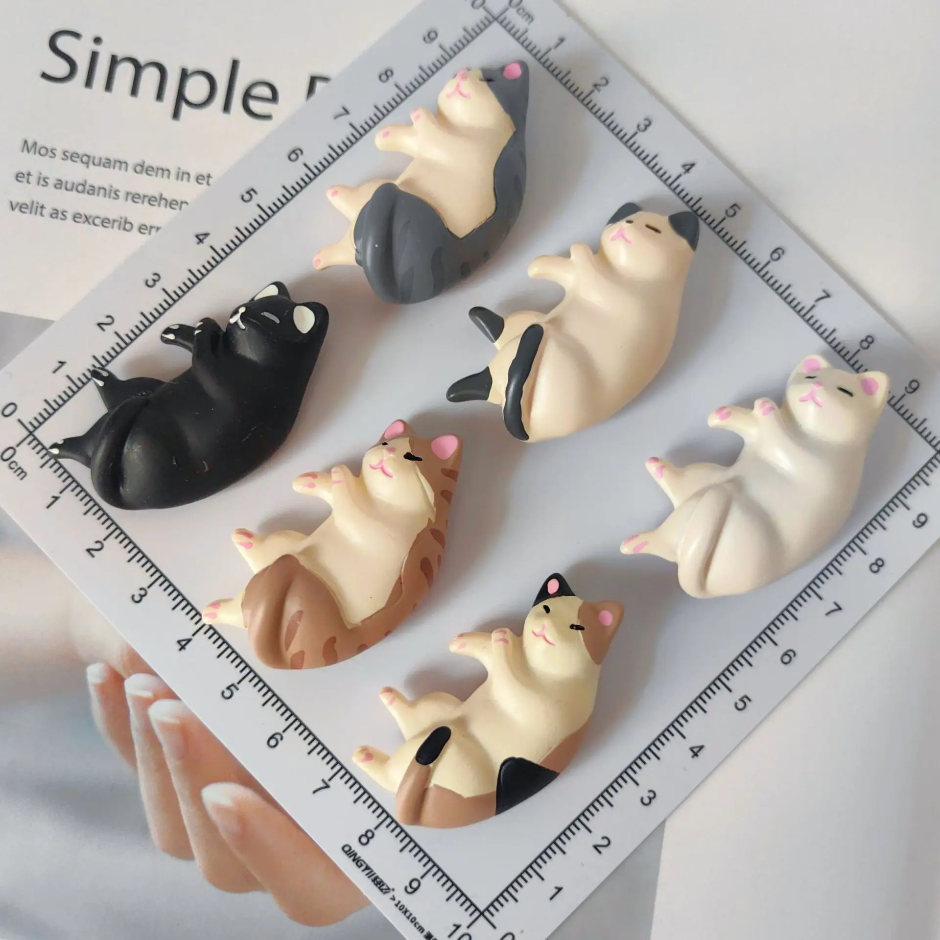 Cat Fridge Magnet Cute Sleeping posture Photo Wall Sticker Toy House Resin Mini Model Magnetic Decoration Message Handwork Gifts