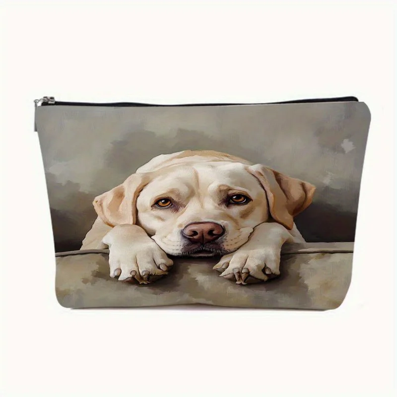 かわいいラブラドール犬柄の化粧バッグ - 素敵な多機能ジッパーポーチ、ジュエリー収納バッグ