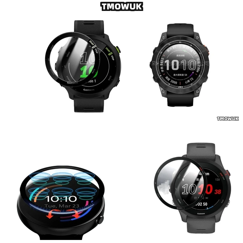 

For Garmin Fenix 6 7 8 7X 6X 7S 47mm 51mm Flexible Screen Film Anti - Scratch Full Cover 3D Curved