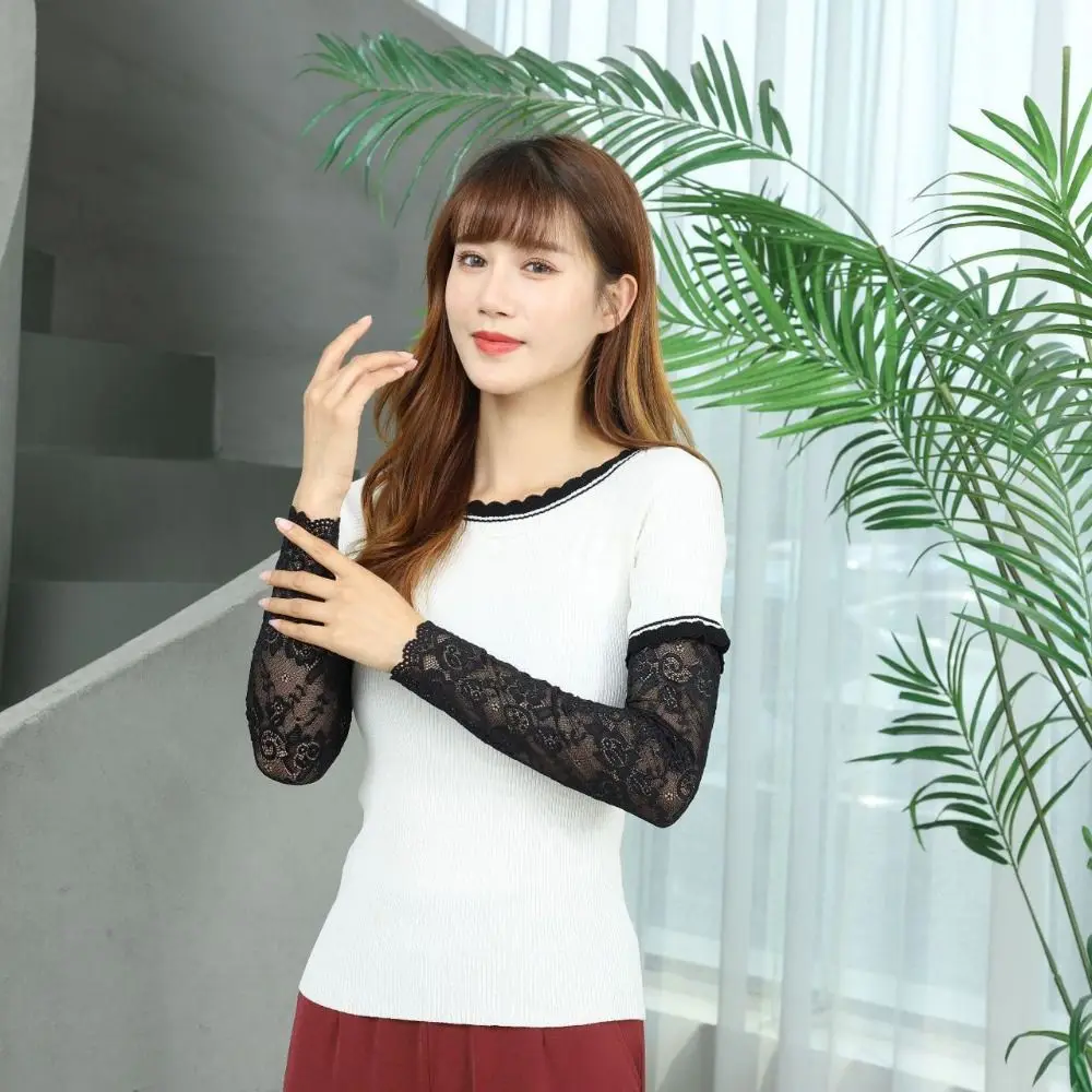 Mesh Ice Lace Armmouwen Zonnebrandcrème Ice Sleeves Ice Silk Sleeves Dunne UV-isolatie Zonbeschermingshoes Fietshandschoenen