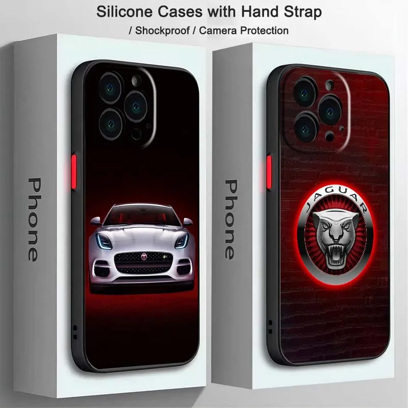 J-Jaguar Car Cool Popular Art For Apple iPhone 16 15 14 13 12 11 XR XS X Pro Max Plus Mini Frosted Translucent Soft Phone Case