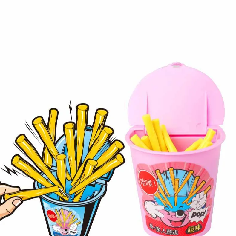 Children's Novelty Toys April Fool's Day Prank Simulation French Fries Machine Catapult Toys Random Draw Funny Interactive Toys