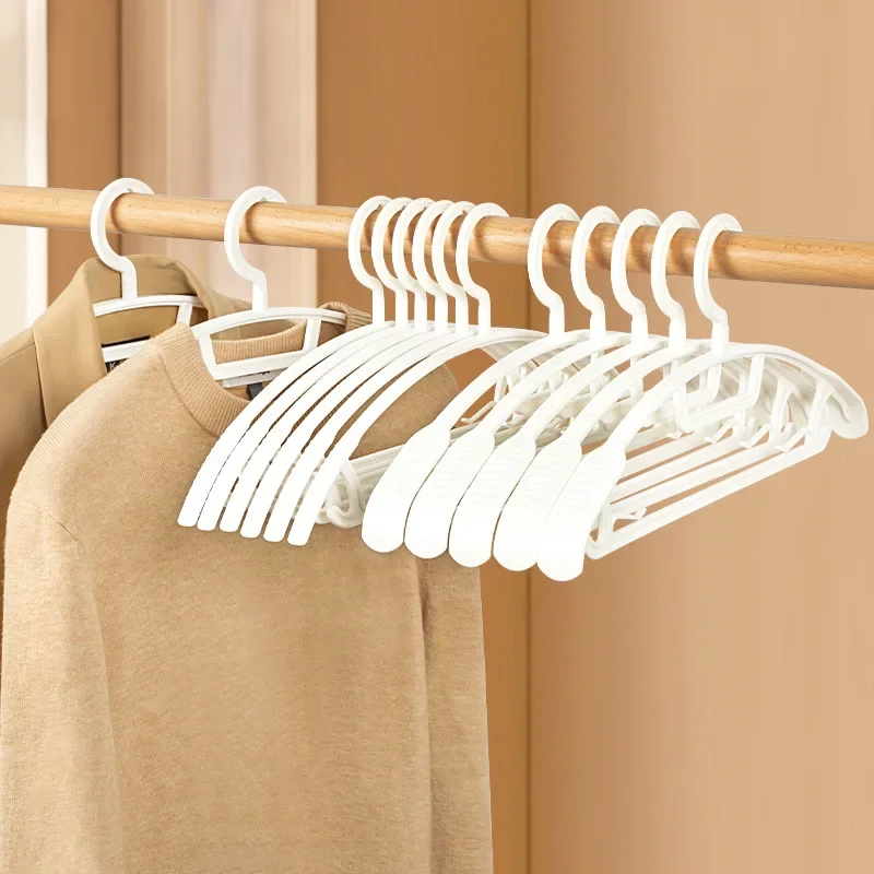 White Plastic Hanger for Clothes Drying, Semicircle, Non-Slip, Non-Drum Coating, Closet Coat Hanging, Balcony