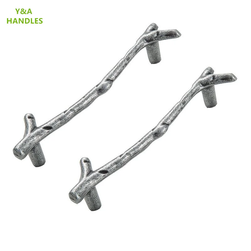 مقابض درج خزانة الأثاث مقابض المطبخ لمقبض الخزانة درج الباب الأثاث مقبض المطبخ Dendritic بسيط الألومنيوم #5