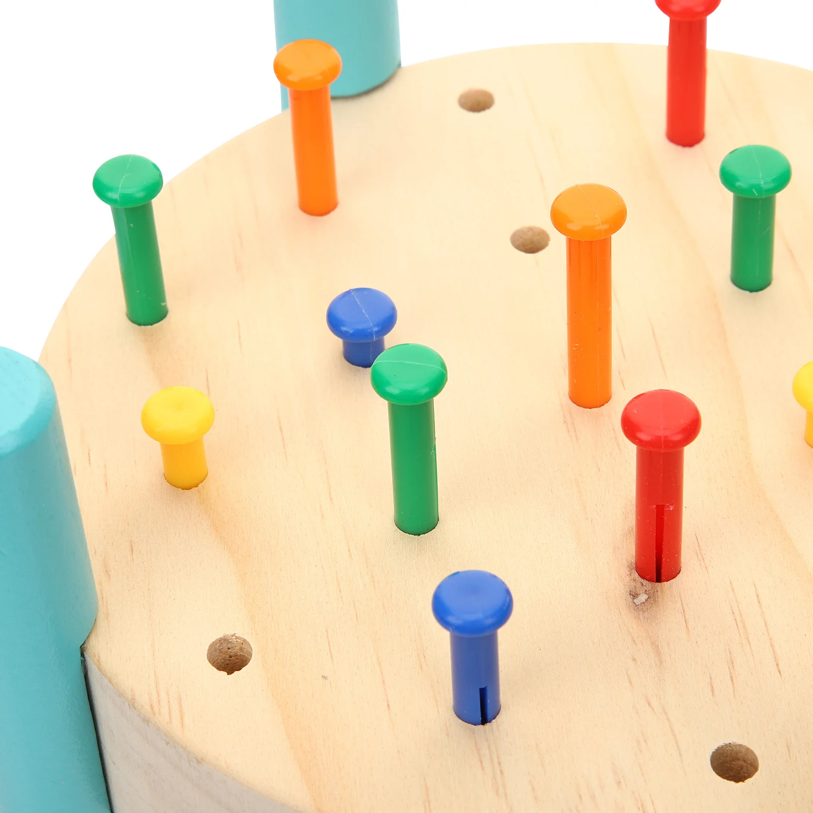 1 conjunto de unhas de madeira batendo martelar crianças aprendendo bancada durável seguro superfície lisa cor brilhante prego batendo
