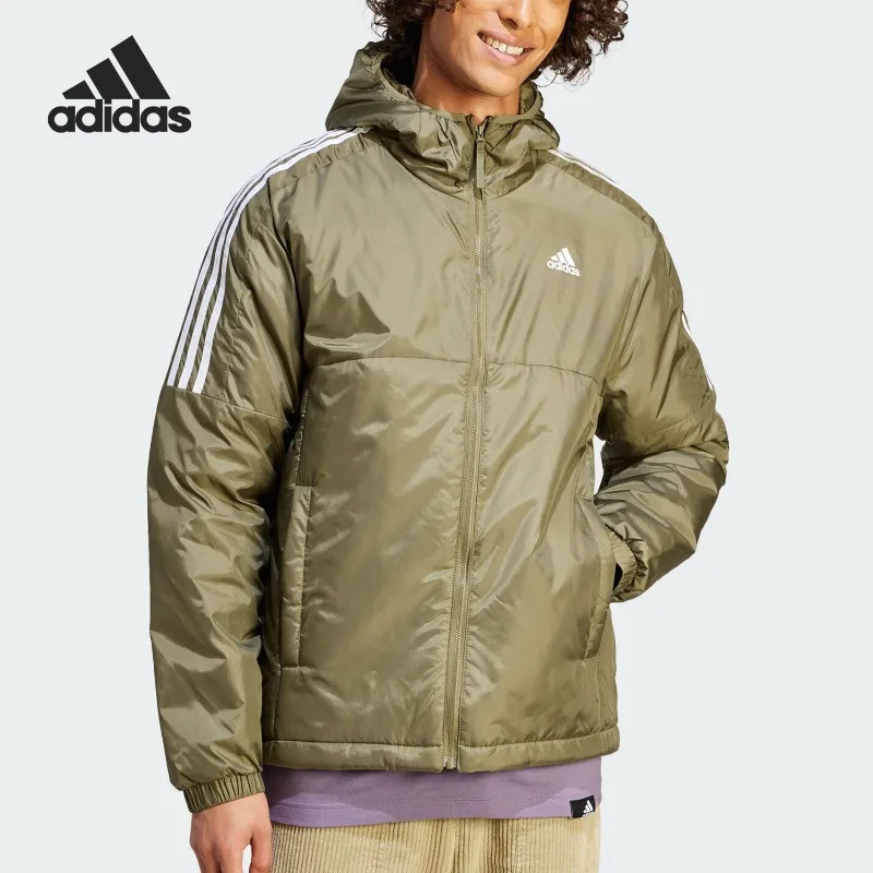 Adidas Winter New Men's Outdoor Thermal Hooded Cotton Clothes HZ5725