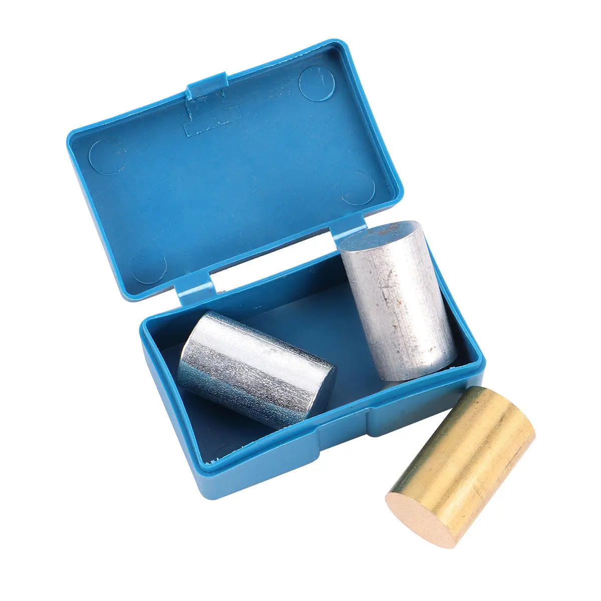 3-Piece Aluminum Copper Iron Density Cylinder Set 1.18in Length 0.71in Diameter for Physics Classroom Density Specific Gravity