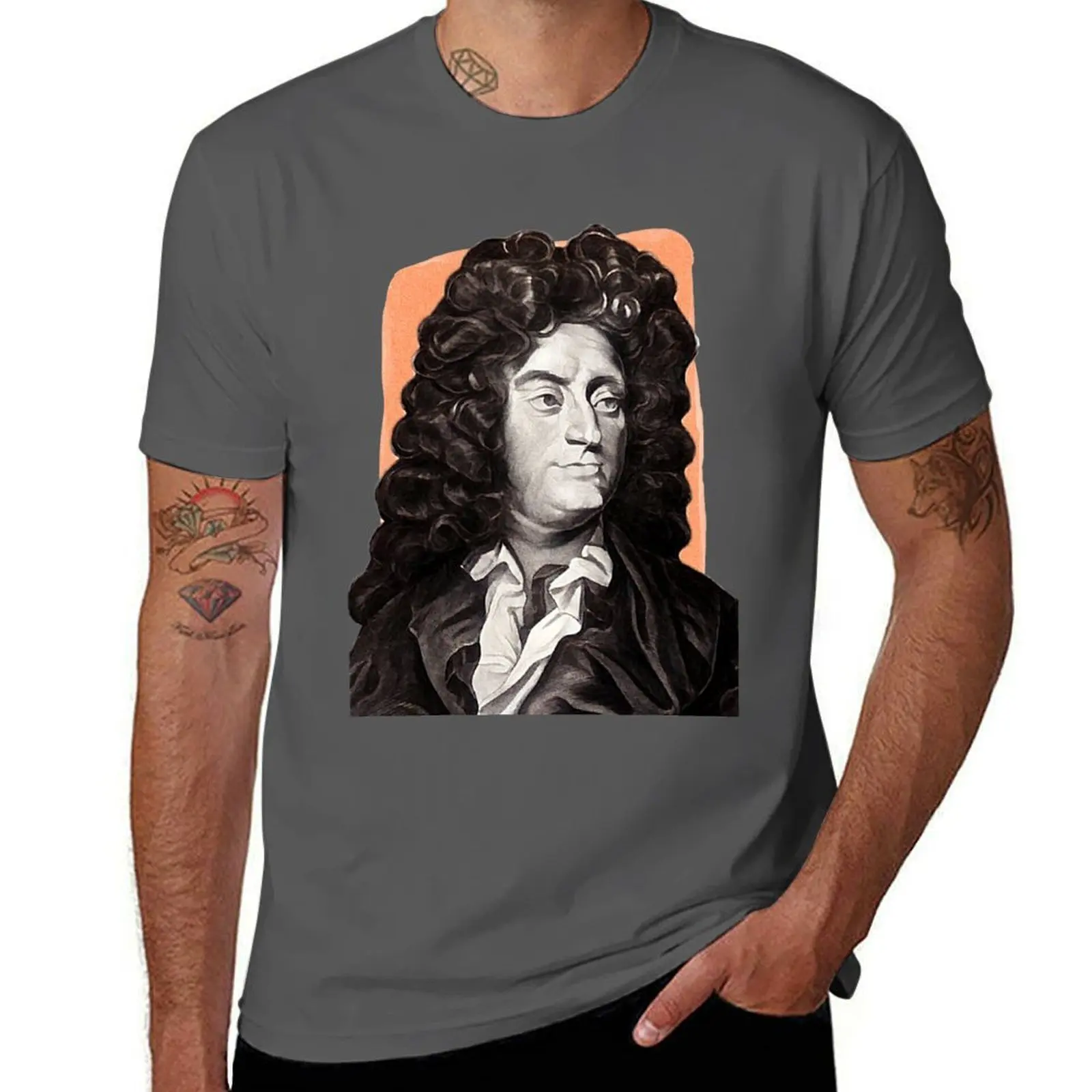 Compositor inglés Henry Purcell-naranja-illustración camiseta g hombre camisetas para hombre camiseta casual hombre
