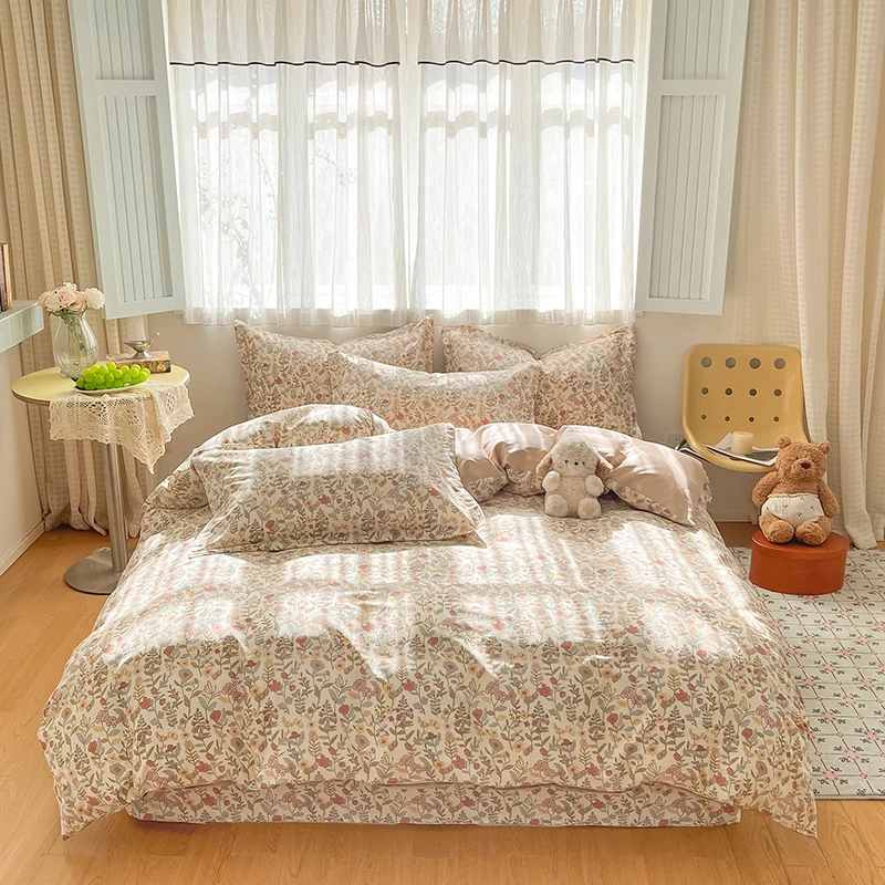 

2026 New All-cotton Printed Quilt Cover Spring and Summer High-Quality Korean Version 160x210 220x240 Duvet Cover