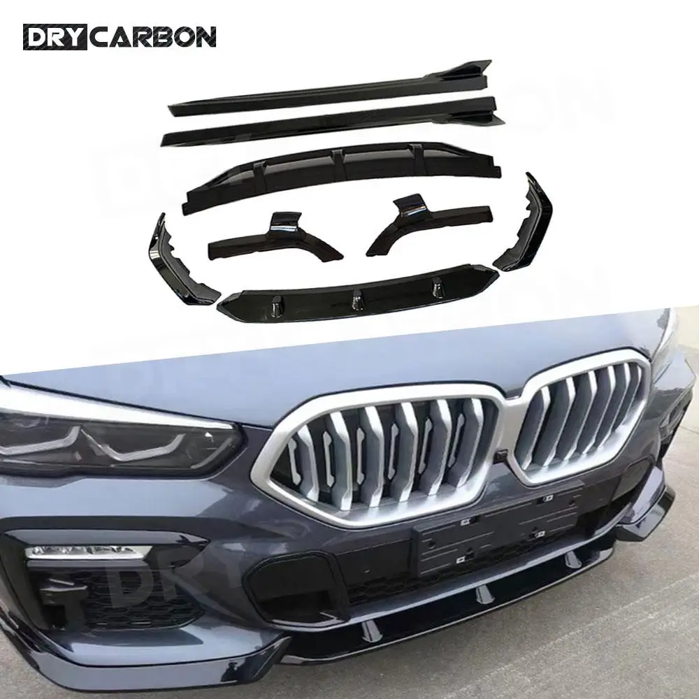 

for BMW X6 G06 M Sport 2020 2021 2022 Car Bodykits Front Lip Side Skirts Rear Bumper Diffuser Rear Splitters Lip Flaps Accessory