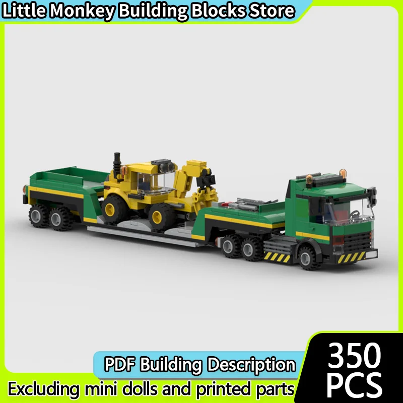 

Модель городской автомобиль MOC, строительные кирпичи, сверхмощный планшетный транспортный грузовик, модульная технология, детские праздничные подарки, сборные игрушки