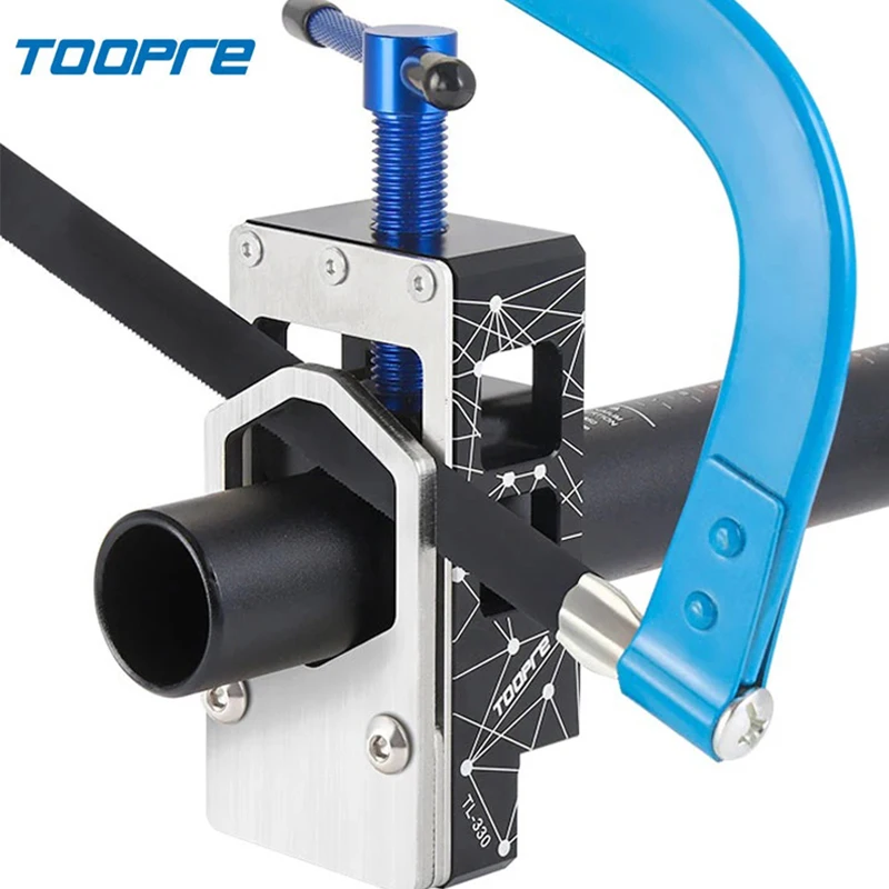 TOOPRE Bicycle Fork Cutoff Tube Holder Road Bike Carbon Fibre Cutoff Tube Tool Seatpost Cutting Saw Bow Bicycle Repair Tool
