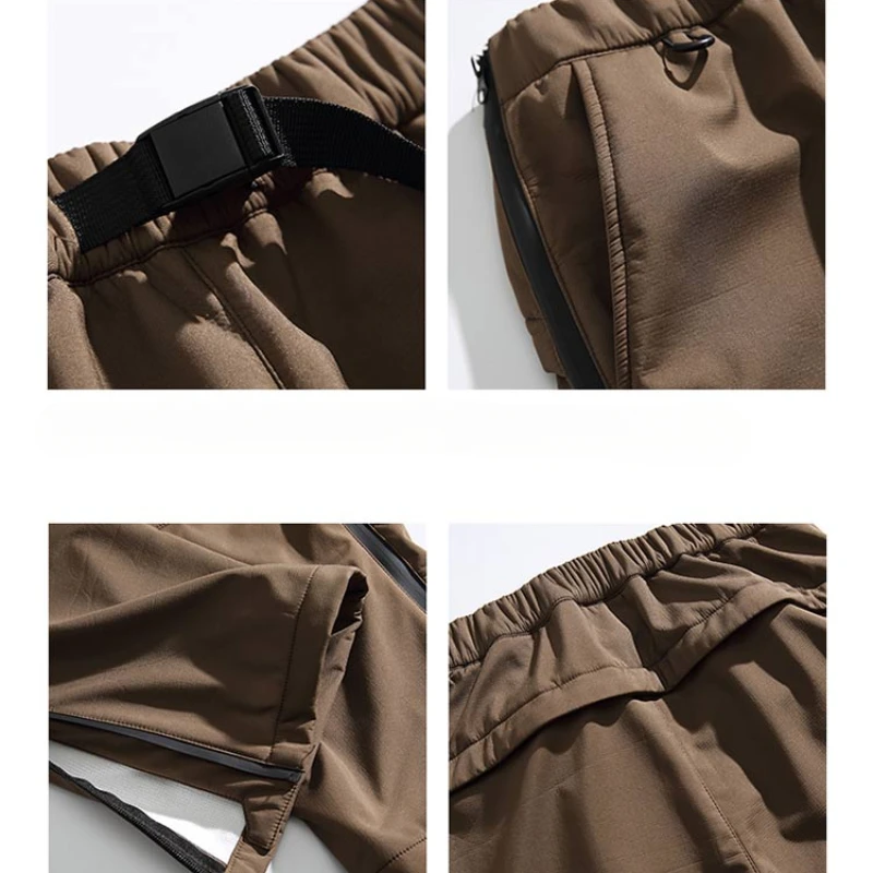 2024 herbst Winter Neue Lose Warme Samt Hosen Männer Casual Drei Anti-assault Outdoor Bergsteigen Thicked Hosen JL80220AB