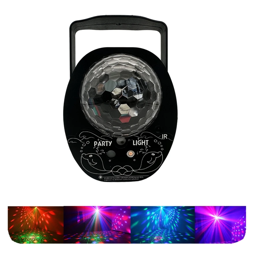 BOTAI LED Laser Strobe Lights RGB Plastic NEW 16 Pattern Sound Activated Disco Party 80 3 in 1 Laser Led Magic Ball Light 10