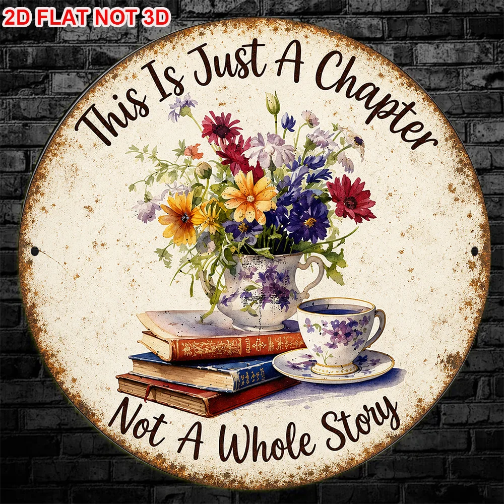 2D Flat, 1pc 1pcs Suitable for Study, Office, Cafe Decoration Vintage Wall Sign 