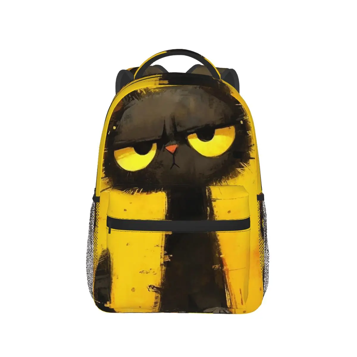 

Angry Black Cat Backpack Hot Sale Daypack Large Capacity Boys Girls BookBag School Bag Shoulder Bags for Men Women