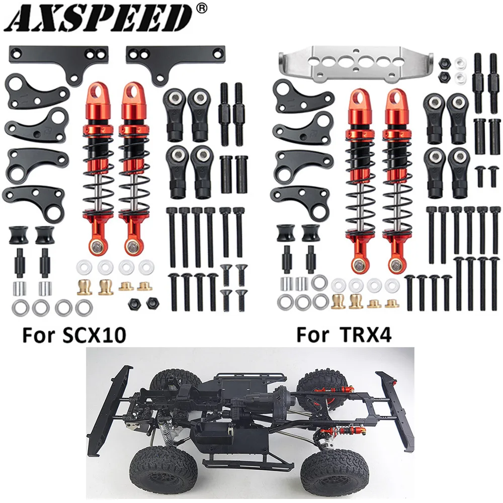 AXSPEED RC Car Cantilever Suspension Shock Kit for 1/10 RC Crawler Axial SCX10 90047 90046 TRX4 4WD Upgrade Parts