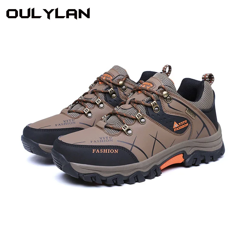 

Man Work Shoes Durable Travel Shoes 47 Size Fashion Patchwork Ankle Boots Hiking Boots Men Non-slip Sneakers Outdoor