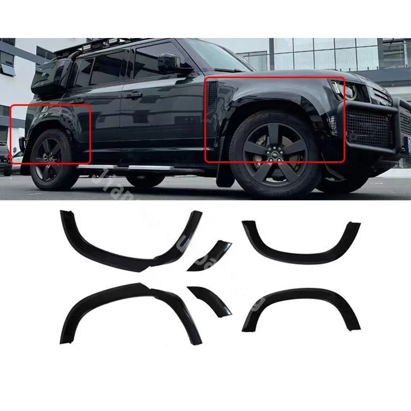 

Upgrade high quality 6PS glossy black widen wheel eyebrow wheel arch for 2020+ Land Rover Defender 110