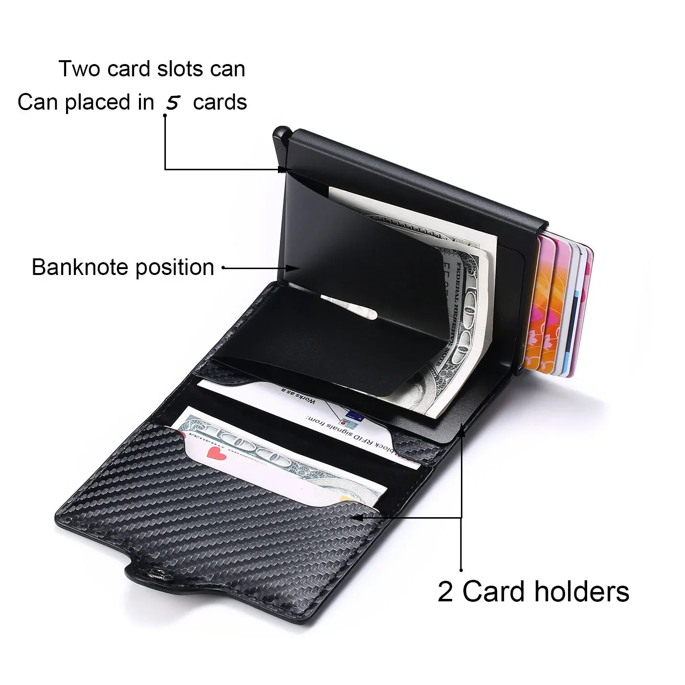ID Credit Card Holder Case Wallets Men Brand Design Anti Rfid Blocking Magic Leather Slim Mini Wallet Small Money Bag Purse 2023