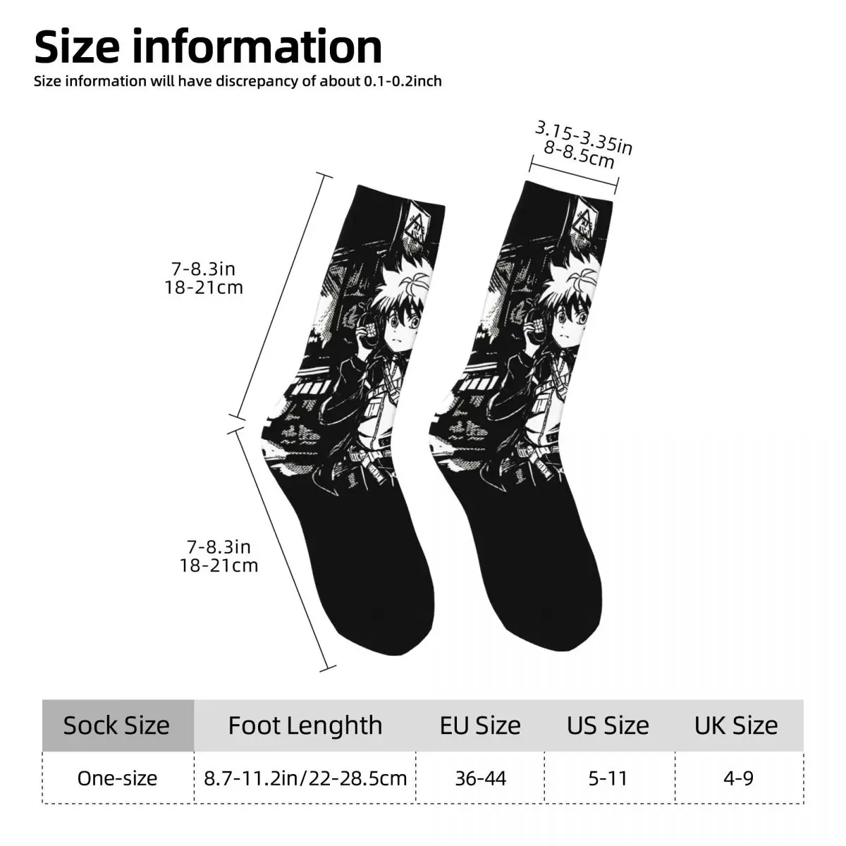 Anime Kilua Hunter X Hunter Socks uomo donna calzini Casual Crazy primavera estate autunno inverno calze a tubo centrale regali