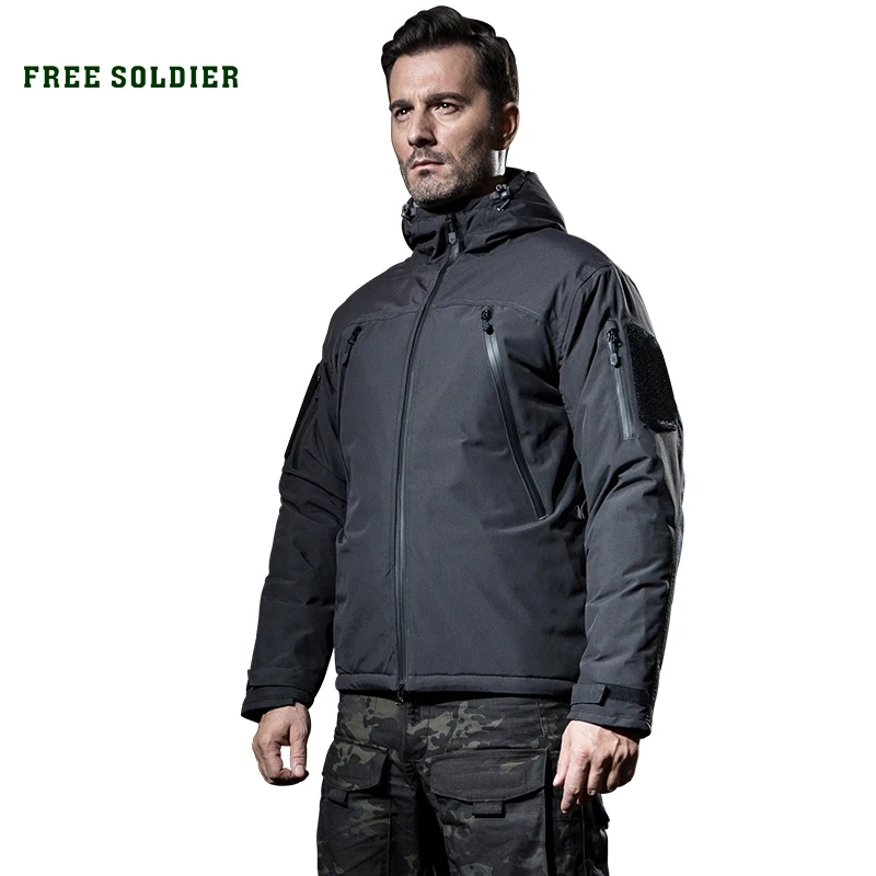 FREE SOLDIER Outdoor sports tactical men winter jackets warm thick fleece military cloth for camping hiking