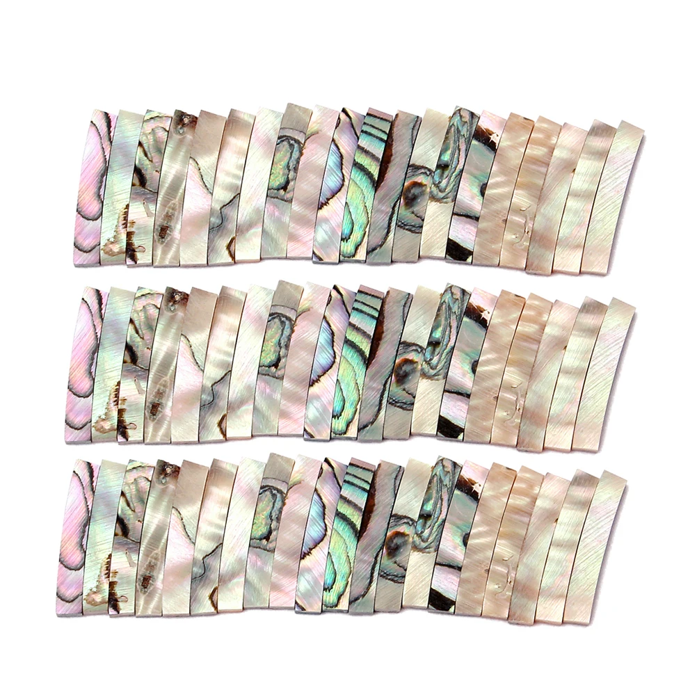 

10 Pcs Inlay Abalone and The Shell Purfling Strip Guitar Nut Colorful