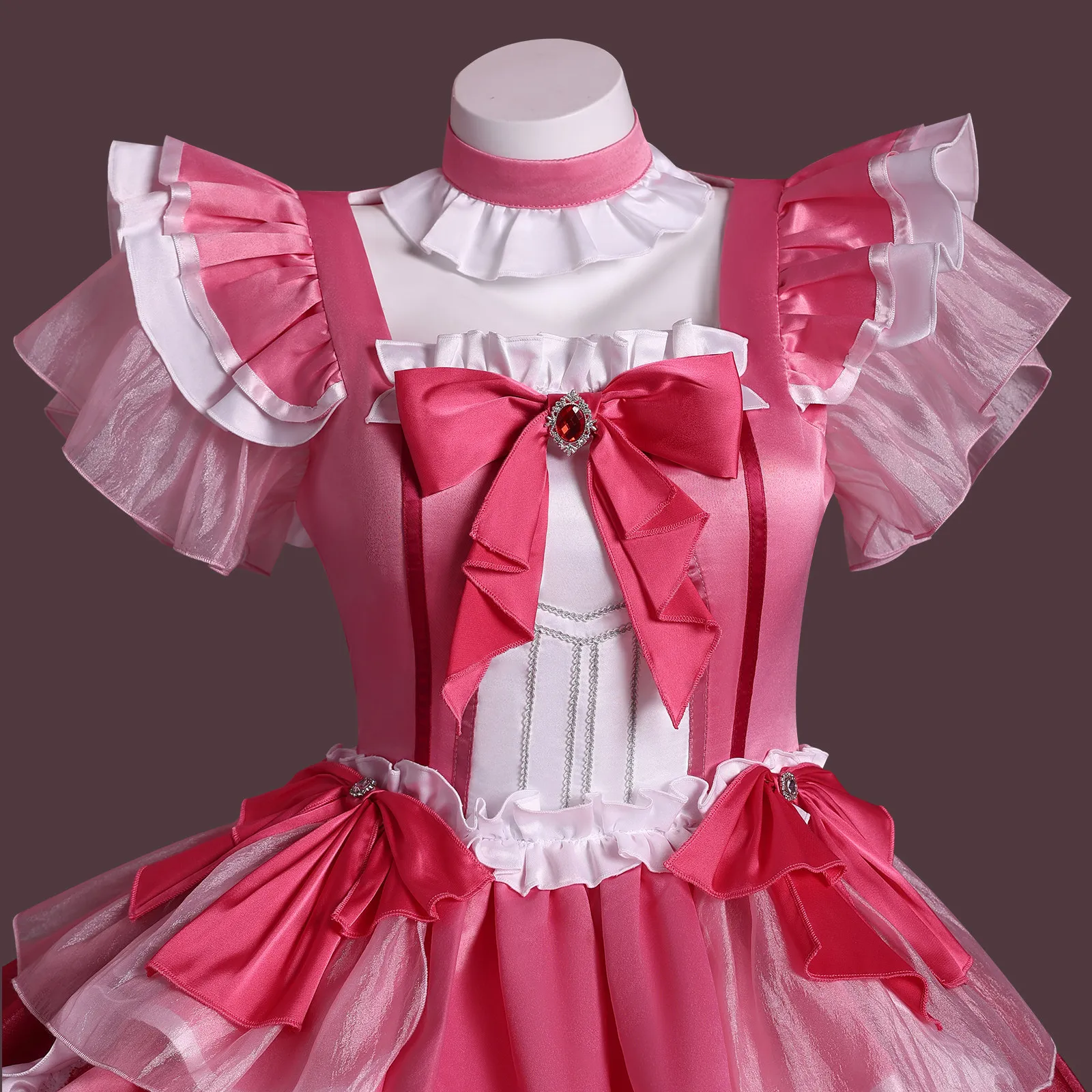 

Puella Magi Madoka Magica Kyoko Sakura Cosplay Costume Full Set Princess Dress For Hallowmas Christmas Role Play Women HCos