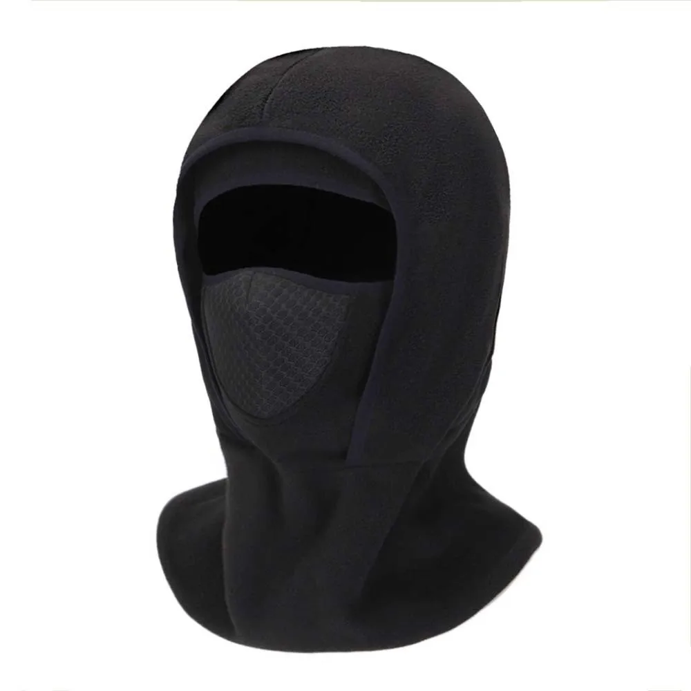 Fleece Lined Fleece Balaclava Breathable Mesh Lightweight Ski Face Mask Full Coverage Thermal Retention Winter Cycling Hat