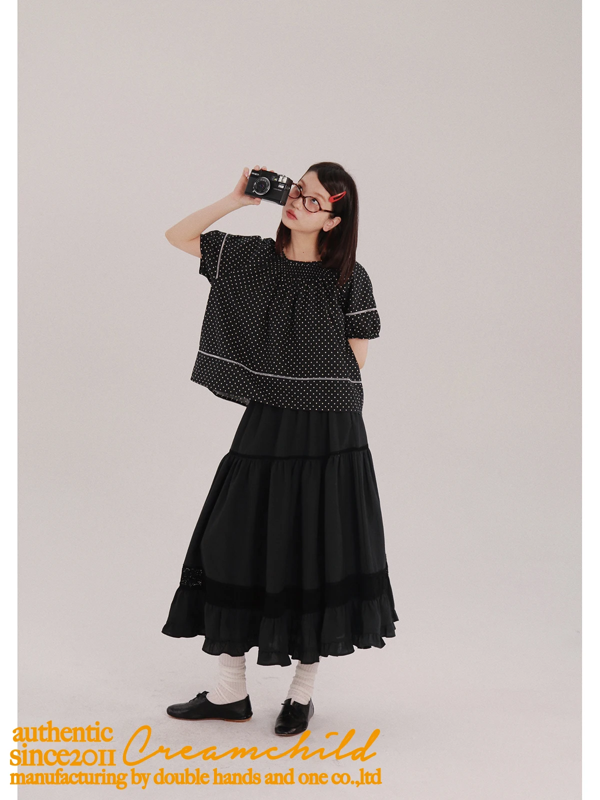 

Новая летняя женская юбка миди Sweet CREAMCHILD Cupid с кружевной отделкой, расклешенным подолом, высокой талией, из смесового хлопка и полиэстера