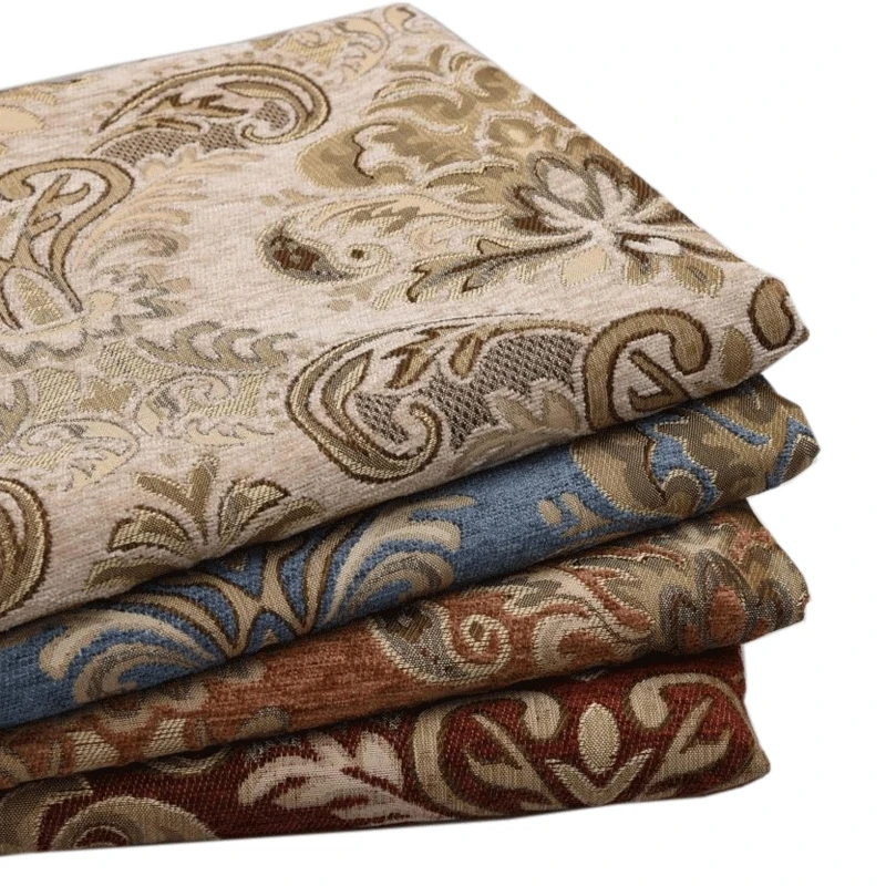 1 متر الجاكار الشنيل المفروشات النسيج الزهور ل أريكة السجاد الستار غطاء الوسادة الستائر مصمم القماش Tissus العرقية