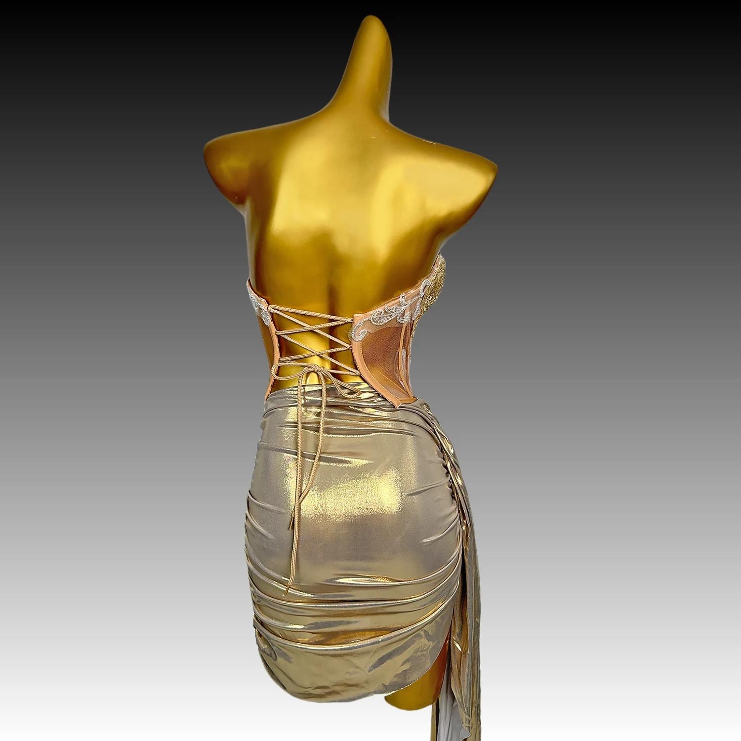 Sexy fasciatura Top abito corto per le donne Party Evening Prom festeggia compleanno fotografia vestito cantante Show Wear Nightclub Prom