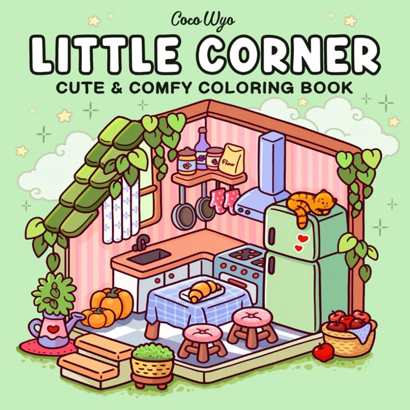 Little Corner: Coloring Book For Adults And Teens Super Cute Designs Of Cozy Hygge Spaces For Relaxation (Cozy Spaces Coloring)