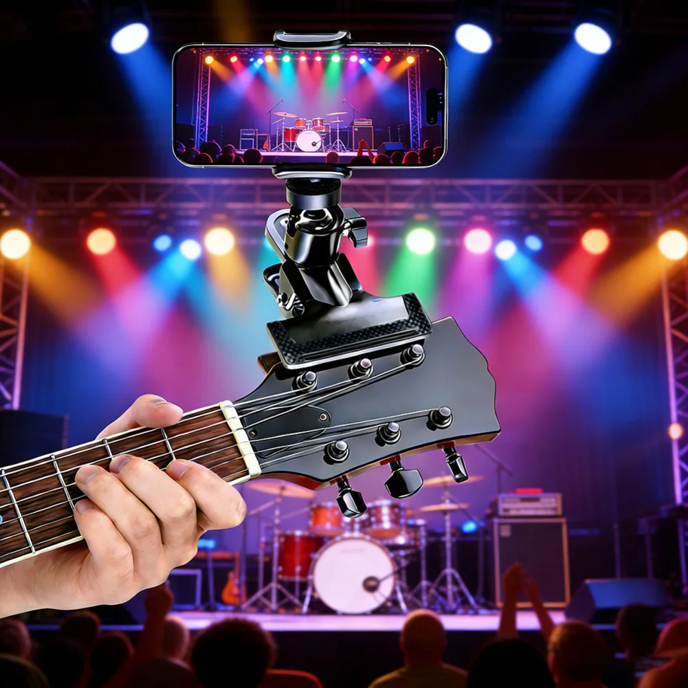 Adjustable Guitar Phone Stand Holder For Performing And Teaching Non-slip Musical Instrument Phone Bracket Smartphone Mount