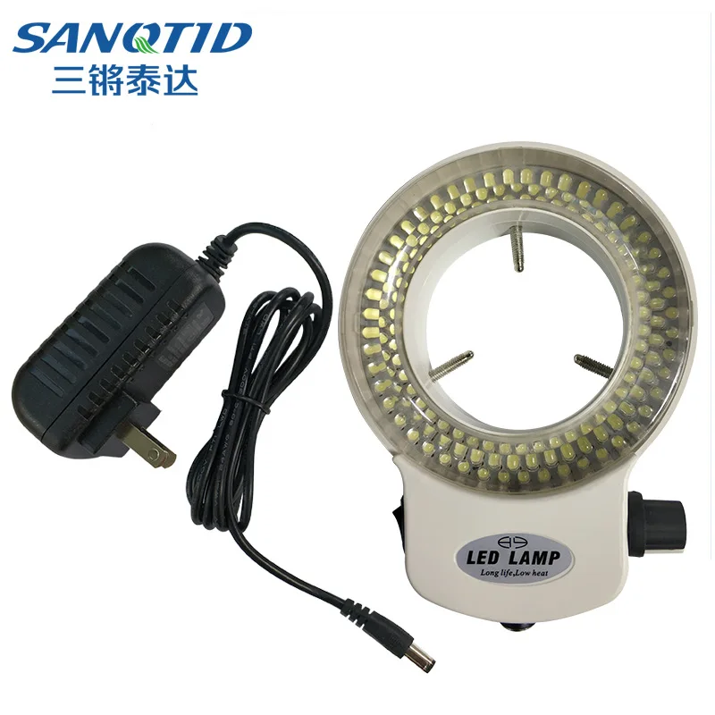 LED microscope light source 144 lamp beads Ring light source Stereo trinocular binocular lamp Adjustable light source LED