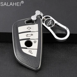 Leather Car Key Case Cover Shell Fob For BMW X1 X3 X4 X5 F15 X6 F16 G30 7 Series G11 F48 F39 520 525 f30 Keychain Accessories