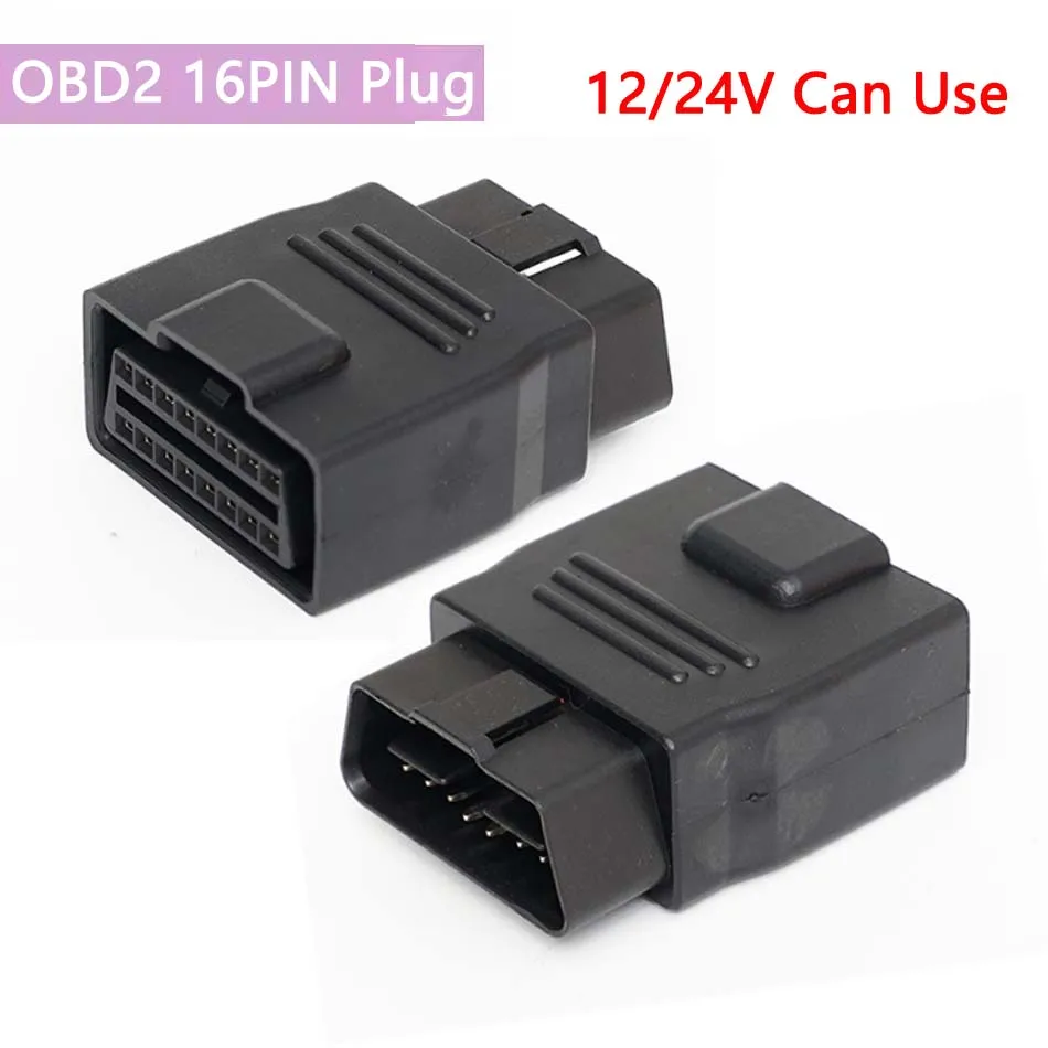 OBD2 16PIN Injection Connector 16P Full Power 12/24V Can Use Automotive Truck Diagnosis 16 Pin OBD Adapter Converter Plug Socket