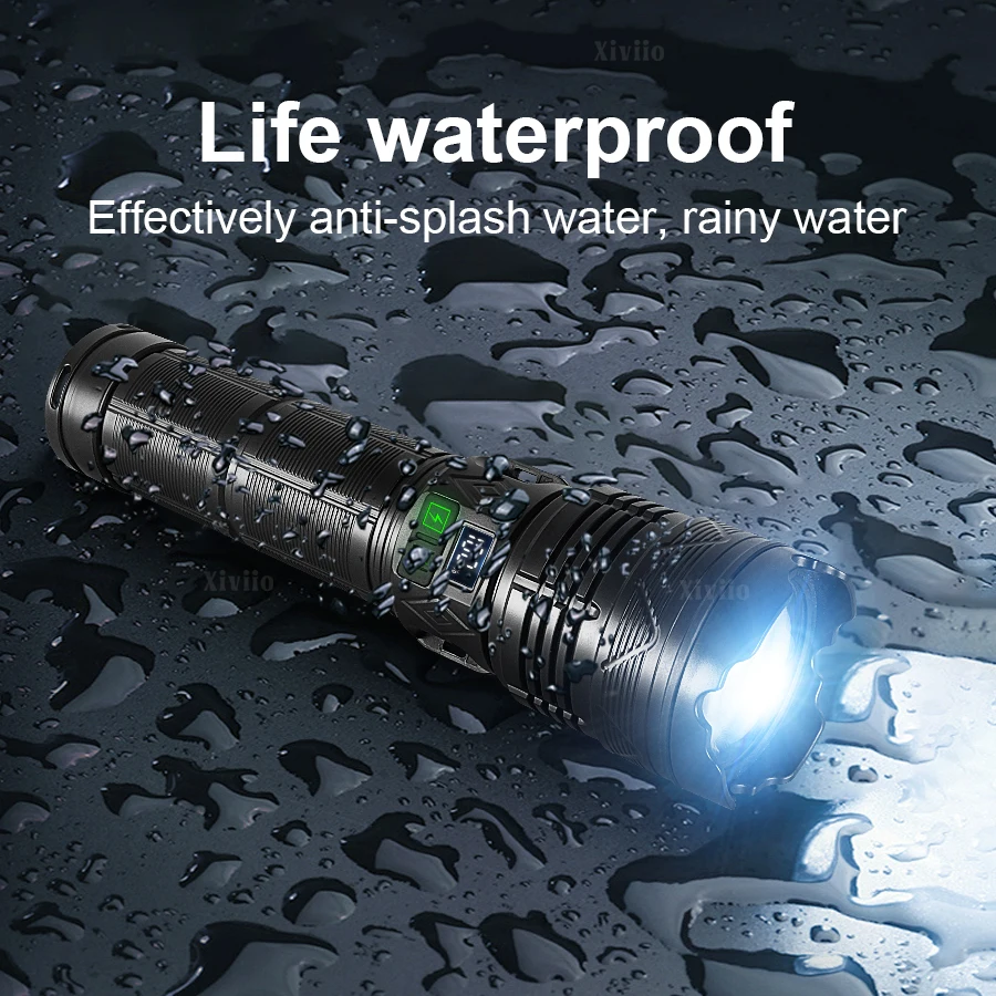 Most Powerful Flashlight 10000000LM Rechargeable LED Lamp Super Bright Tactical Lantern With COB Light Emergency Flashlights